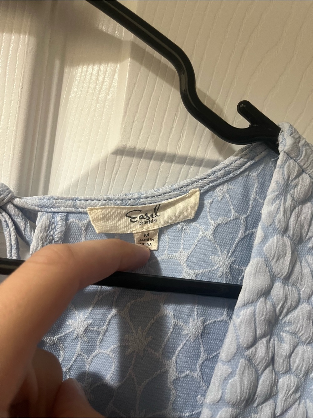 easel Light Blue Ruffle-Sleeve Mini Dress - Picture 3 of 5